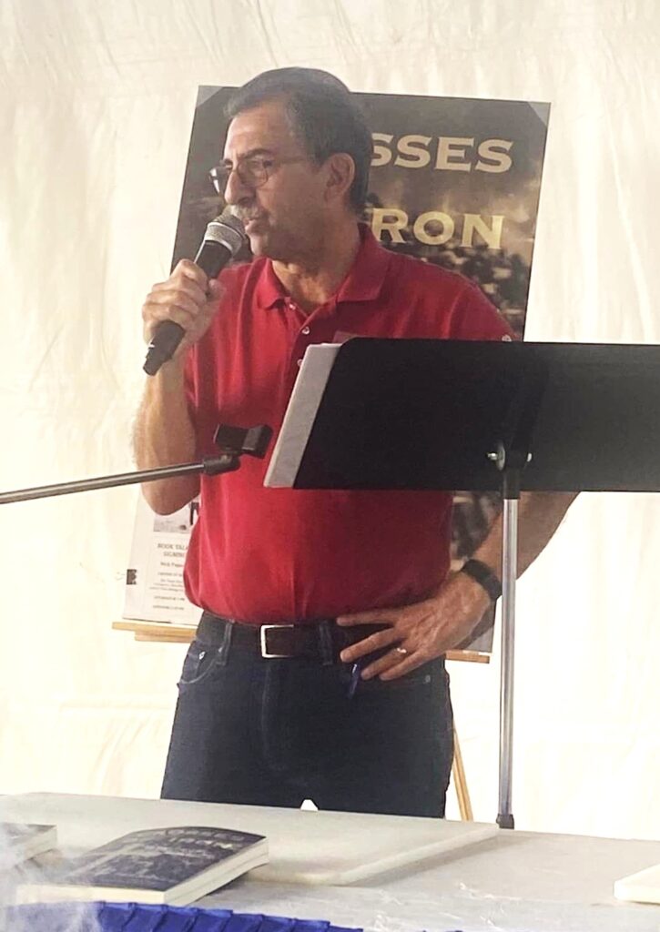 Nick Pappas spoke and signed books at last month's Grecian Festival at St. George Greek Orthodox Church in Albuquerque. 